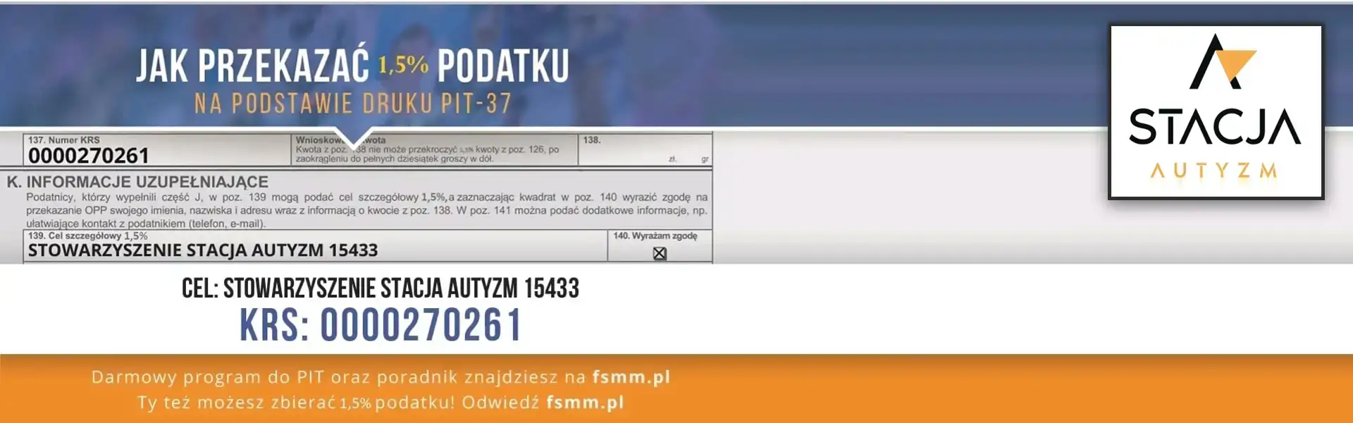  Podaruj 1,5% podatku